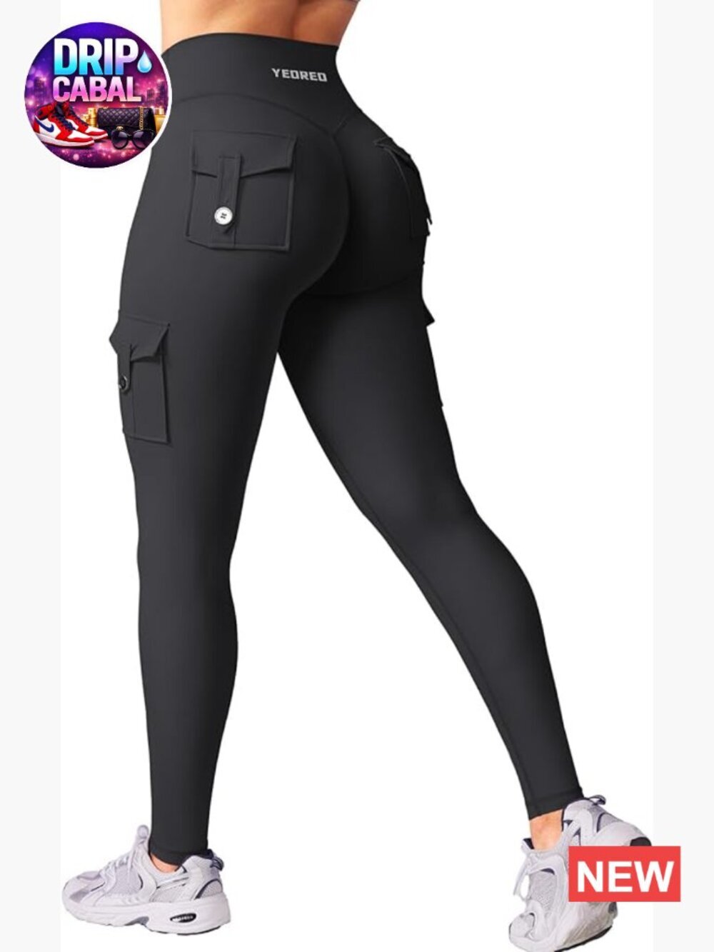 CoreFlex Workout Cargo Leggings with Pockets Scrunch Butt Lifting Gym Yoga Pants